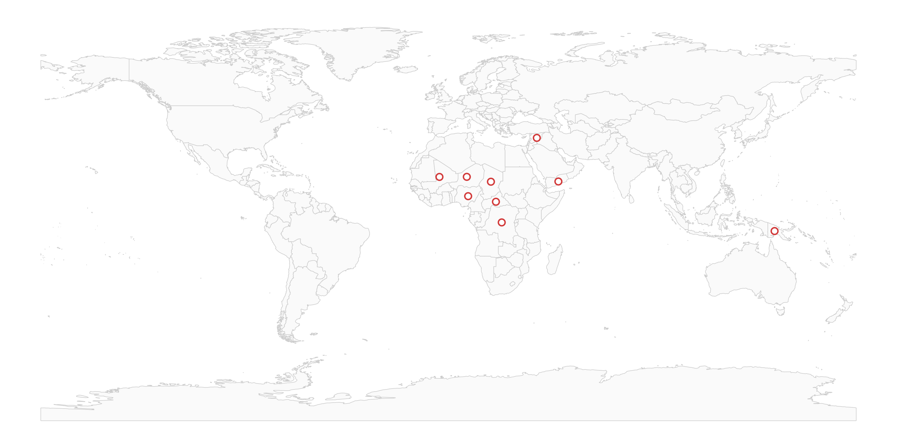Map of my work locations